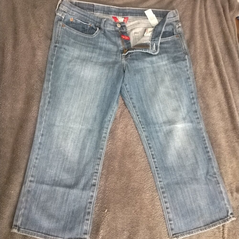 Lucky Brand Classic Rider Crop 10/30 Sailor Wash Denim Jeans 7WP1015